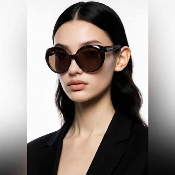 New Authentic Balenciaga Tortoise Shell Sunglasses BB0024SA 001 main image 4